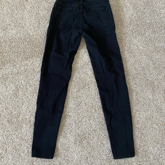 J Brand zoey zip skinny jeans black size 25 - Picture 4 of 9